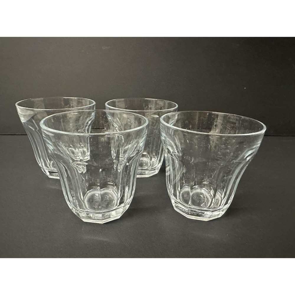 Palaks Glasses 10 Panel Whiskey/Lowball/Old Fashioned/Rocks Vtg 70s Set Of 4